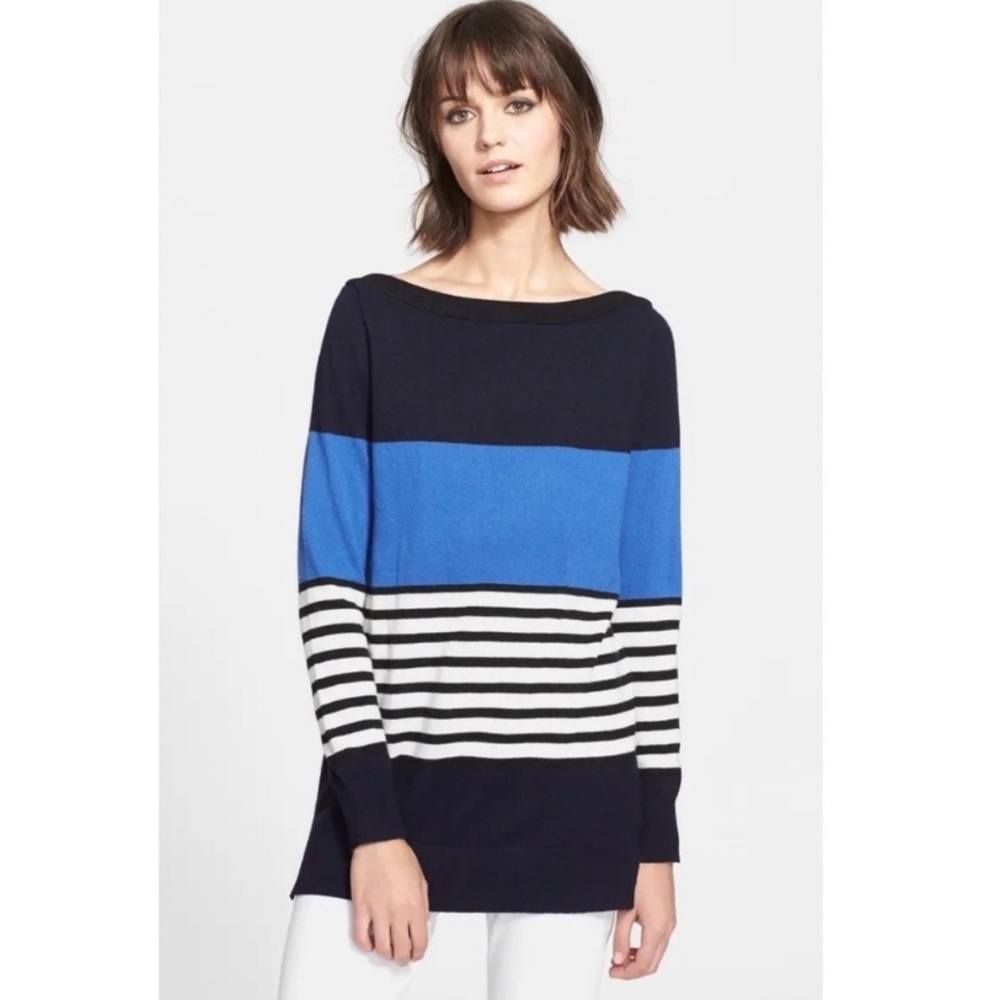 KATE SPADE | Blue & Navy Striped Sweater